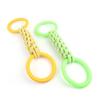 Pet Toy Double Loop Design Cotton Rope Interactive Puppy Chew Toy Bite-resistant Teeth Oral Health Safe Chew Toy