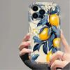 Gentle French lemon floral TPU soft shell transparent Apple 15PM mobile phone case iPhoneAIR anti-drop protective case