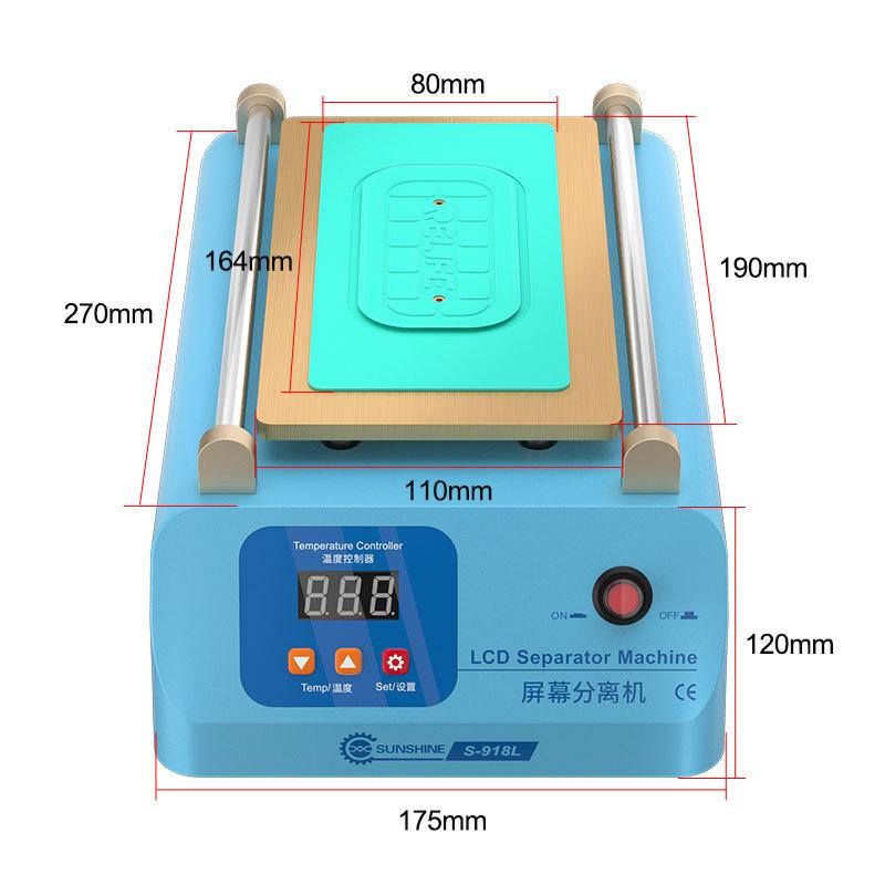 SUNSHINE S-918L Screen Separator Support LCD Screen Separation Under 8 Inches and the Temperature Adjusted from 50 To 130 °C