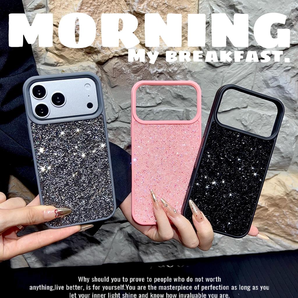Fantasy Bling Little Rhinestone Glitter Phone Case For iPhone 17 16 15 14 Plus 13 12 11 Pro Max Shockproof Bumper Cover