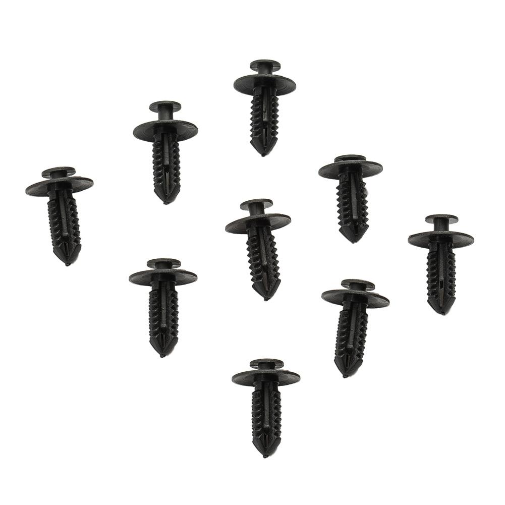 Für BMW Auto Clips 100x Schwarze Kunststoff Druckniet Verkleidungsbefestigungsclips