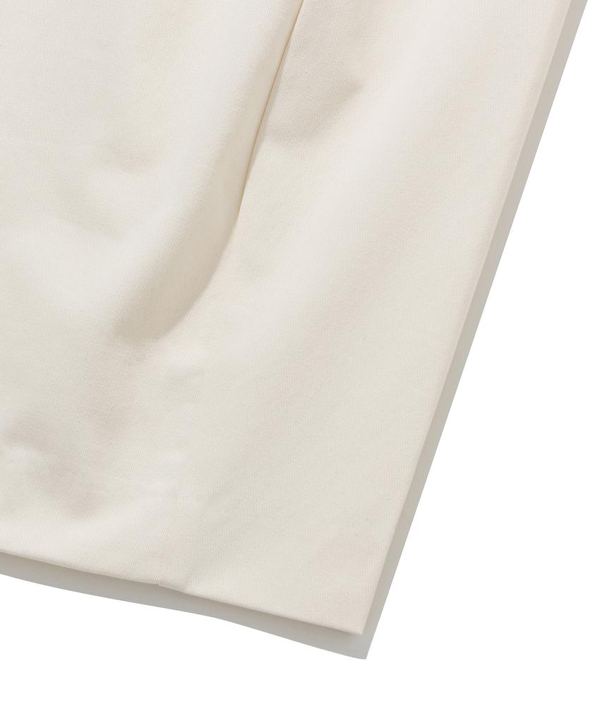 KNITTED Cotton Wide Cut Pants Ivory