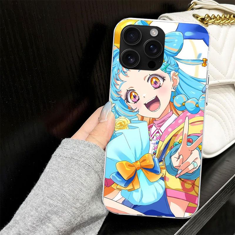 Pretty Cure Anime Case for iPhone 17 Air 16 16E 15 14 11 Pro Max Soft Phone Cover 12 13 Mini 7 SE 2020 8 Silicone Black Capa