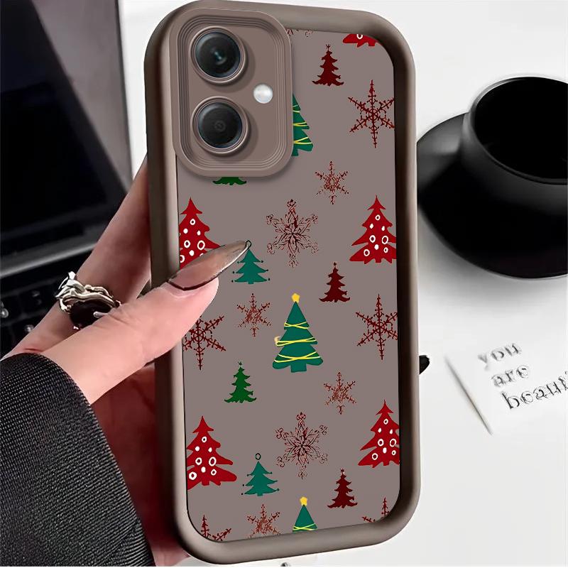 

Big Red Snowflakes Case for Xiaomi Redmi Note 14 13 12 Turbo 11S 4G 11 10 Pro Plus 9 14C 13C 12C 9C A2 A1 Silicone Cover Funda Redmi A1 A2