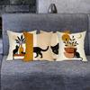 4x Cat Pillow Cover Cushion Sofa Decor Super Soft 45cm Slipcover Pillowcase for Cafe