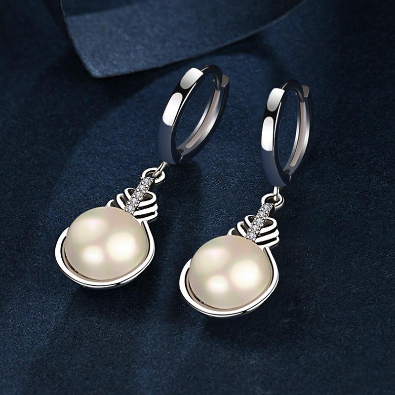 Ohrringe aus 925er Sterlingsilber für Damen, origineller Charme, doppelte Creolen mit Pavé-Zirkonia, feiner Verlobungs- und Jahrestagsschmuck, Geschenk 5355