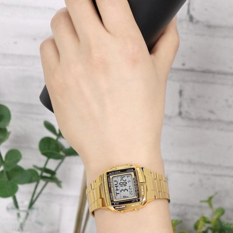 Casio 10 Year Battery Telememo Databank Free Buckle Steel Silver / Gold Watch [Shipped from Korea] 100% Authentic