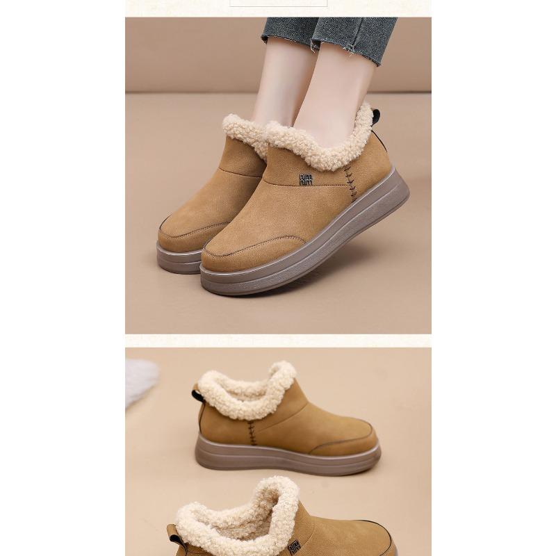 Birkenstock Women's Winter Fleece Women's Shoes, Cotton Shoes, Women's One-foot Pedals, Platform Mom Shoes, Fashionable Height-enhancing Shoes