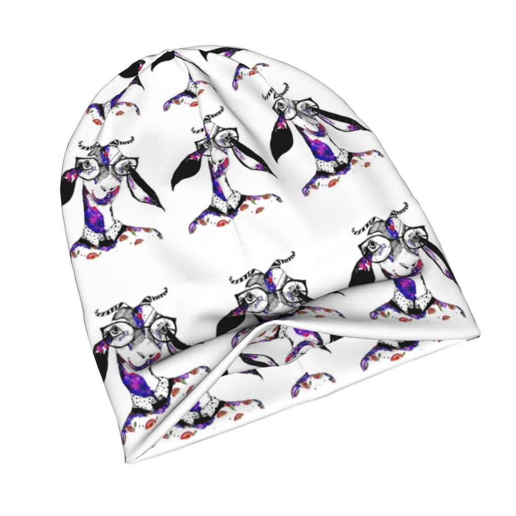 2D Flat Printing Goat Real Fashion Knit Hat for Adults Adds a Stylish Finishing Touch to Everyday Outfits Perfect for City Walks Weekends Or Casual Ga