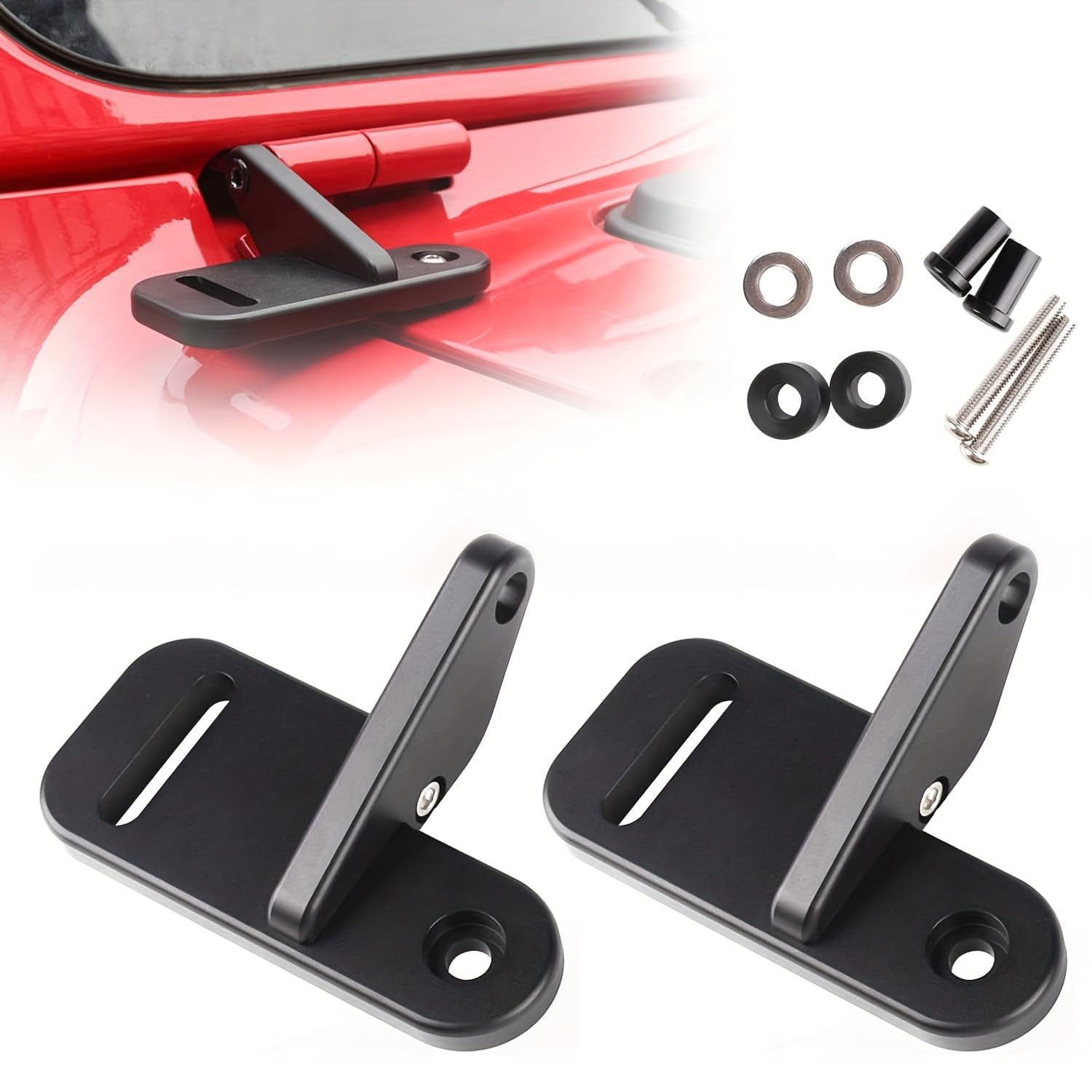 

Рабочий свет Largoods Переднее крепление-ассист Двойной свет Светодиодная фара-подиум Лестница Кронштейн для двойного света для Jeep JL JLU Sahara Rubicon Sport Комплект из 2 кронштейнов, A-стойка чёрный