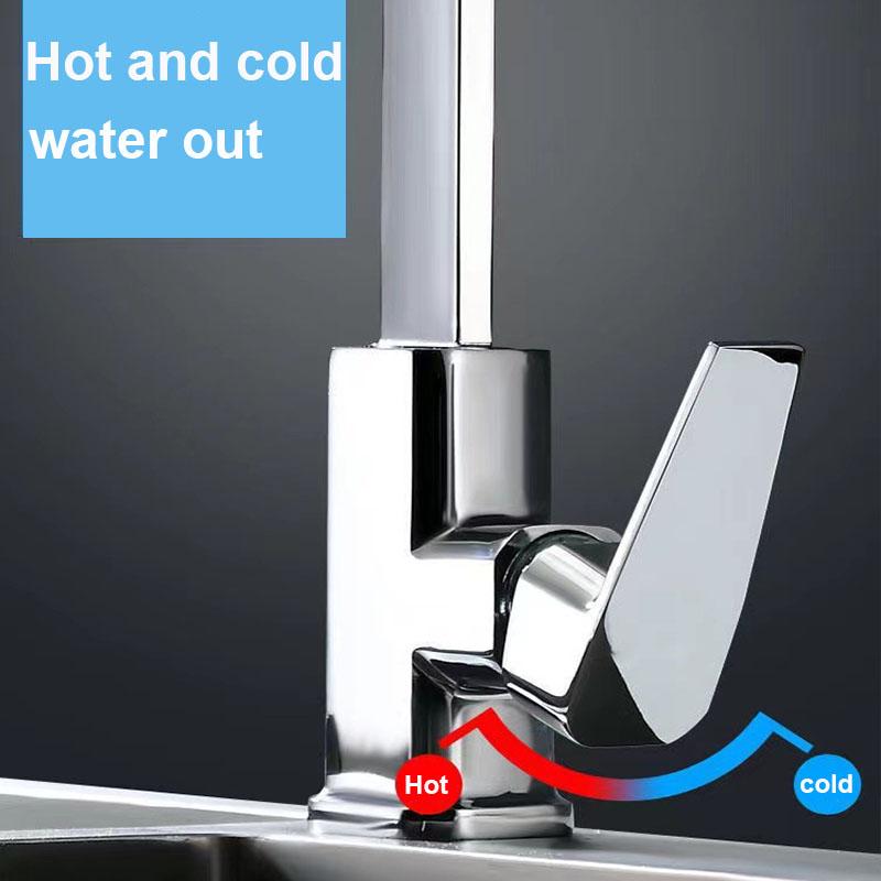 Kitchen Faucet Copper Alloy Swivel Kitchen Sink Faucet Sink Tap Mounted Deck Bathroom Hot And Cold Water Mixer Crane