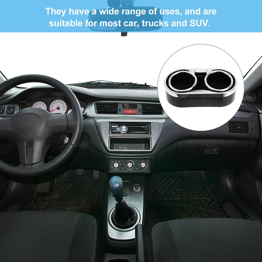 2 Τεμάχια Αυτοκινήτου Θήκη Ποτού Διπλή Θήκη Ποτηριών Αυτοκινήτου Ανθεκτική Βάση Δοχείου Ποτού για Κάθισμα Αυτοκινήτου Άνετο Περιβάλλον Οδήγησης