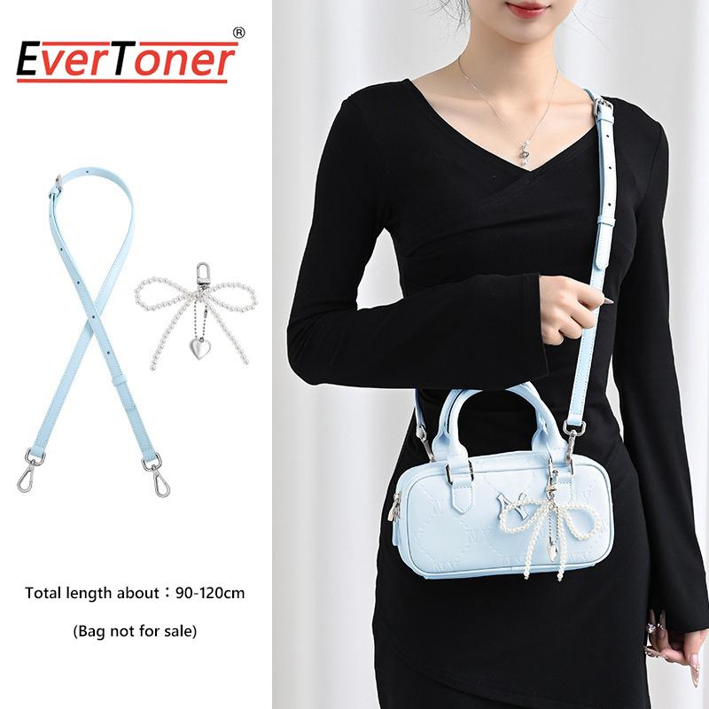 

EverToner Leather Replacement Crossbody Bag Strap For Mib Baseball Bag Shoulder Strap DIY Decorative Chain Bag Accessories светло-синий