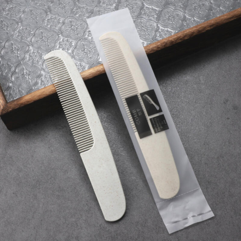 Portable disposable hotel hairbrush comb