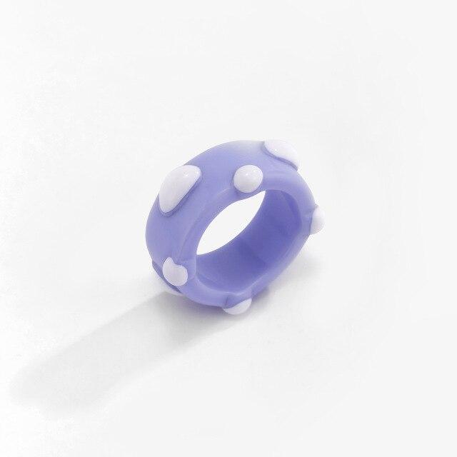 Latest Cartoon Frog Rings For Men Voguish Stylish Adorable Frog Resin Material Women 'S Rings Acrylic Animal Band Jewelry Couple RingsFashion Rings