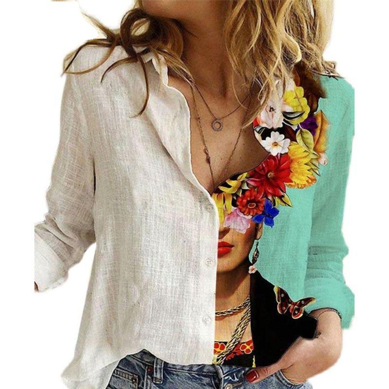 

Polo Single-Breasted Tiger Character White Shirt 3052-12 L