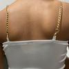 Sexy V Neck Metal Chain Tank Top Solid Halter Crop Tops Women Summer Camis Backless Camisole Fashion Casual Tube Female Sleeveless Cropped Vest Y2K