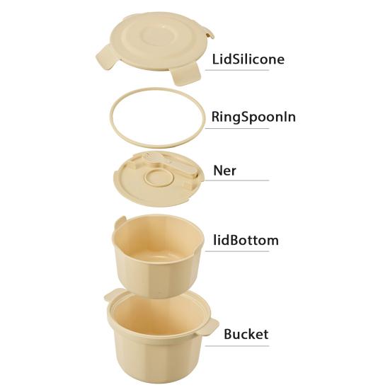 Microwave Rice Cooker BPA-Free Safe Steamed Lunch Box 2-2.5 Cups Capacity Healthy Cooking Container
