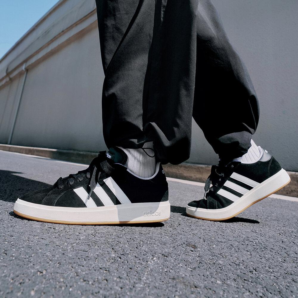 Adidas Grand Court Base 00s Black White Gum 36