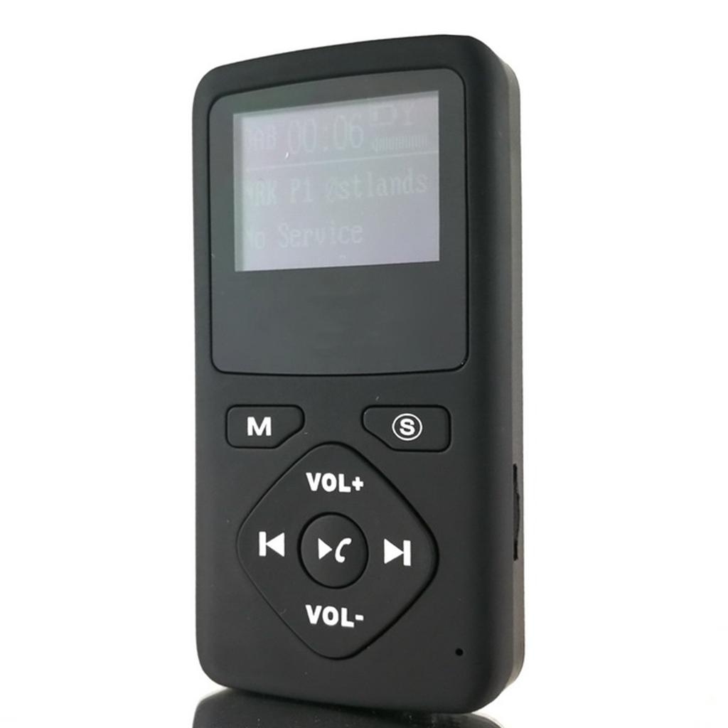 LCD Display Personal Mini Digital FM Radio Lanyard Portable Digital FM Radio Bluetooth-compatible 4.0 Earphone MP3 Radio