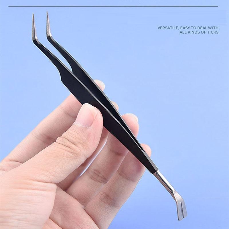 Tweezers Removes Ticks Professional Tick Clip Clamp Removes Clamp Ticks Pulls Removal Tool Pliers Dog Pet GPJYP02