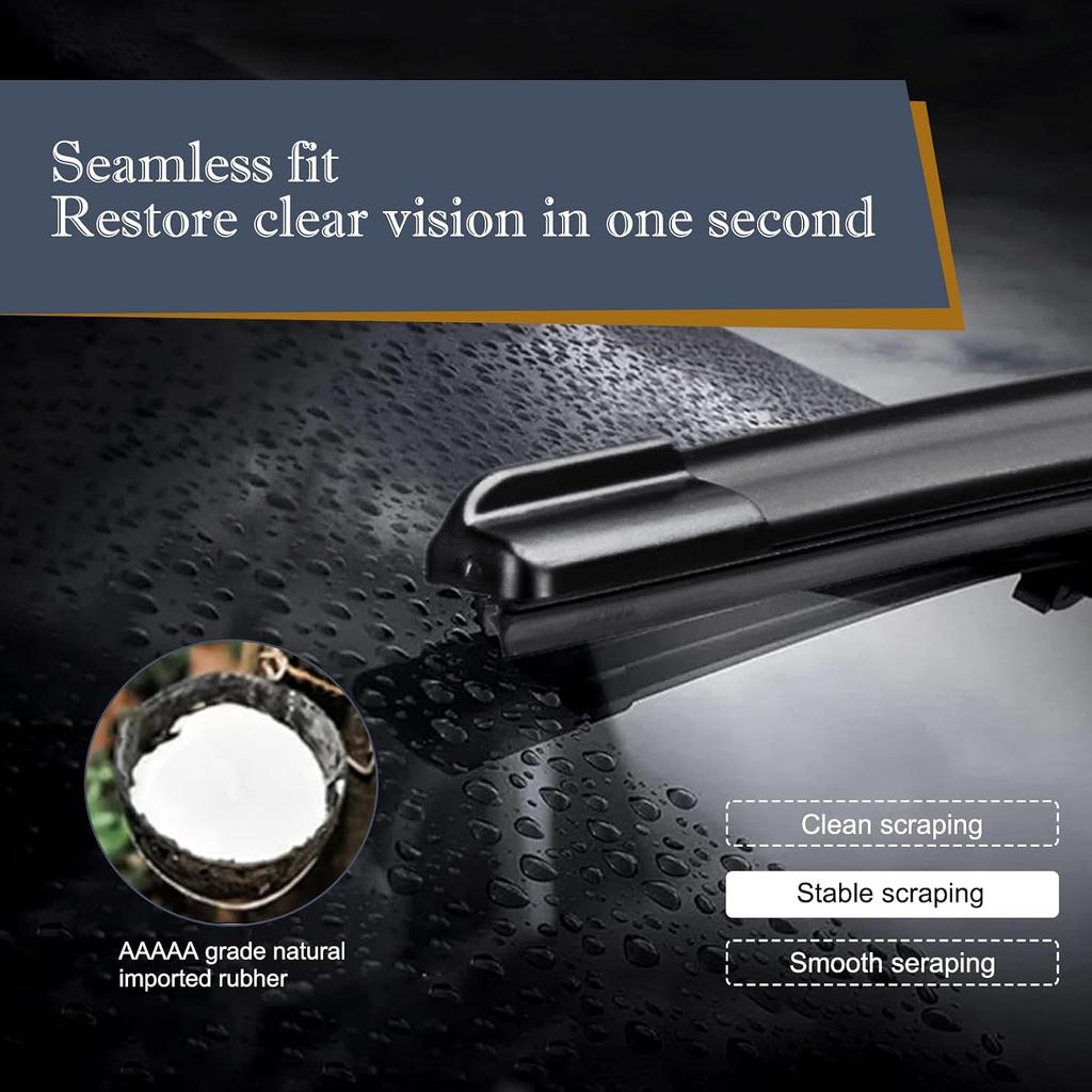 4 PCS Car Windshield Wiper Blade, 28" High Toughness Noise-reducing Environmentally Friendly Boneless Wiper Rubber Strip, Modification Accessories,