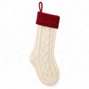 Cross-Border Knitted Christmas Stockings & Tree Ornaments – Diamond Pattern Woolen Gift Bags