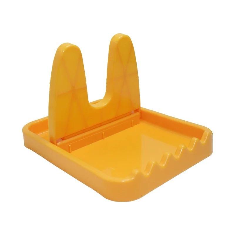 Foldable Plastic Pot Lid Rack, Multifunctional Spatula Spoon Holder, Kitchen Pan Cover Stand, Tableware Storage Organizer