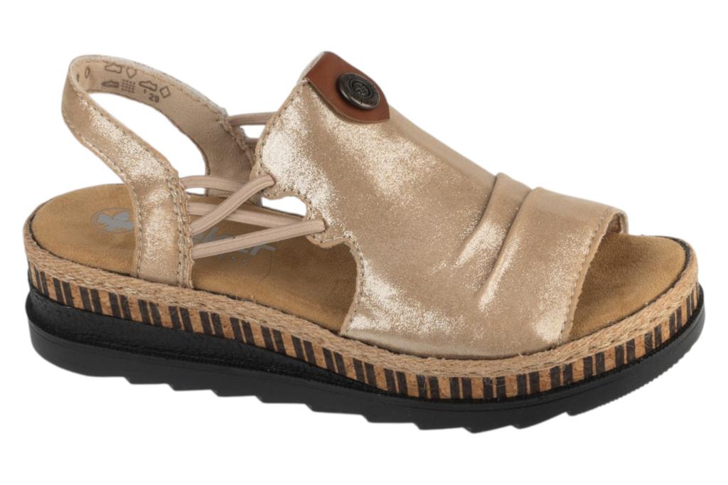 RIEKER Sandalen, Damen-Sandalen in Beige