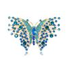 Vintage Delicate Shiny Crystal Colorful Butterfly Brooch Elegant Fashion Insect Pins Women'S Clothing Decoration Jewelry Gifts