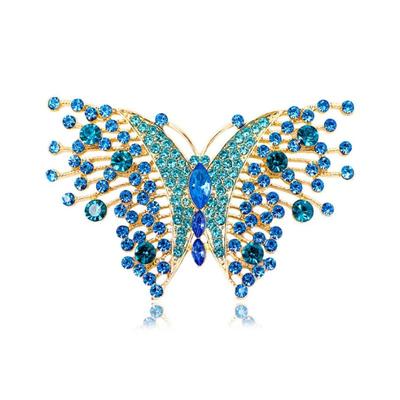 Vintage Delicate Shiny  Colorful Butterfly Brooch Elegant  Insect Pins Women'S Clothing Decoration Jewelry Gifts