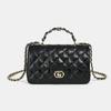 Leather rhombus chain bag women's handbag high-end new versatile single shoulder messenger small square bag