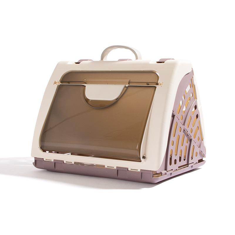 

Foldable Travel Cat Carrier Front Door Plastic Collapsible Carrier Lightweight And Breathable Cat Carrier Bag Portable Cat Cage