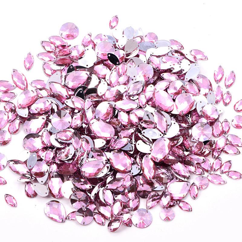 Mixed Shape Imitation Table Double Hole Mesh Hand Seam Drill Acrylic Drill, Special-Shaped Drill Diy Accessorie Flat Bottom Drill Beauty Sticker Drill