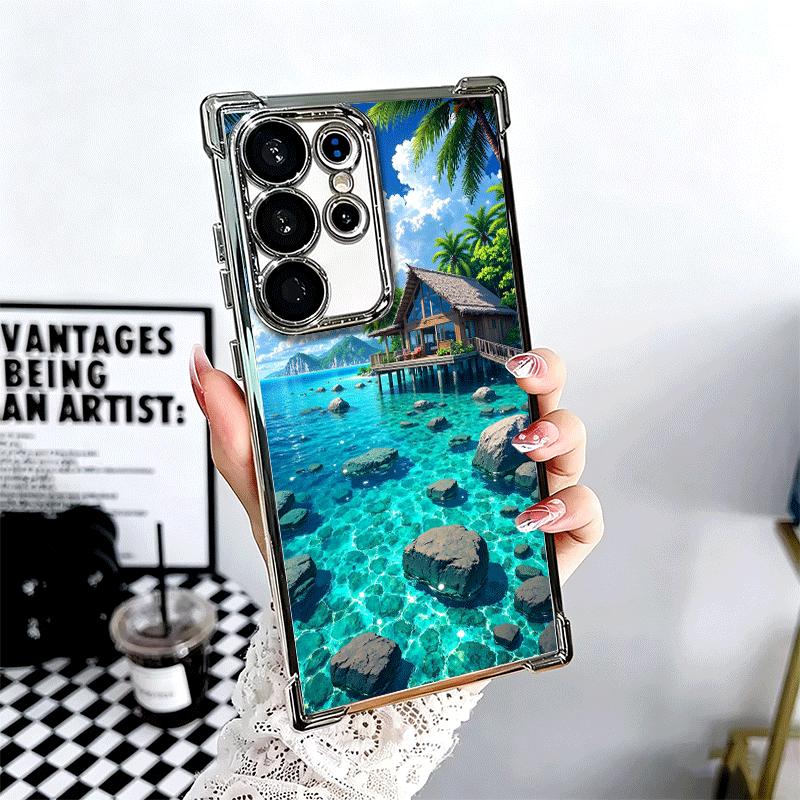 

Летний Пляж Море Пальма Отпуск Покрытие Чехол Для Телефона Для Samsung Galaxy S24 S25 FE S26 Edge S23 Ultra S22 S21 Plus S20 Anti-Fa Samsung S25 Edge