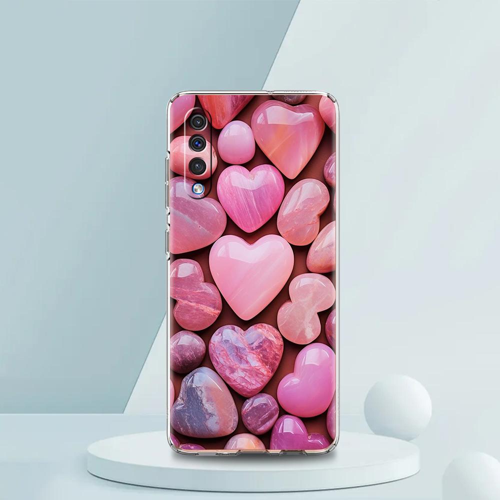 Colorful Love Heart Case For Samsung A16 A14 A12 A22 A32 5G A34 A42 A52 A54 A50 A70 A72 A30 A40 A20E A10S A02S A04S A06 Cover