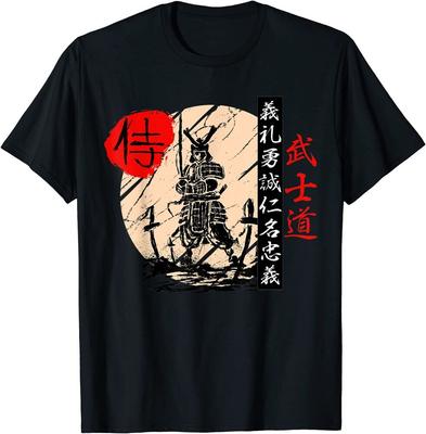 Japanese Samurai Warrior Bushido Code Kanji Design Tee Unisex T-shirt