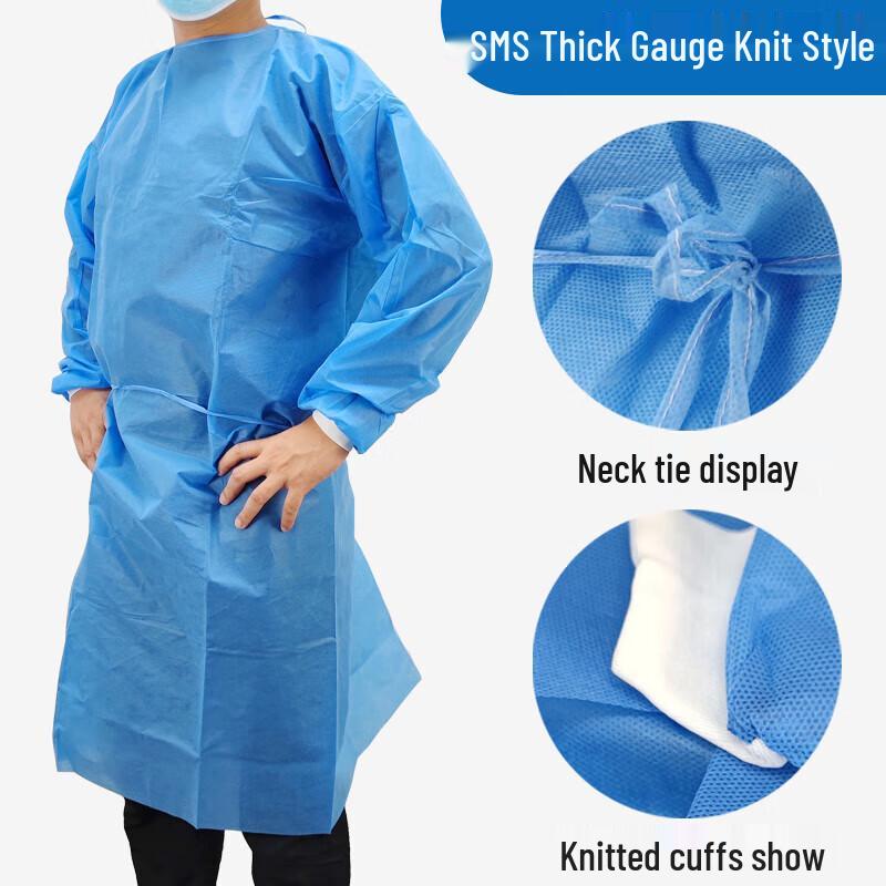 

Disposable SMS Isolation Gown with Knitted Cuffs
