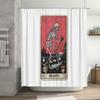 Gotisches Tods-Tarot Duschvorhang Dark Academia Wohnkultur Halloween Gruseliger Wandteppich Badezimmer-Set Vintage Ästhetik Raumteiler