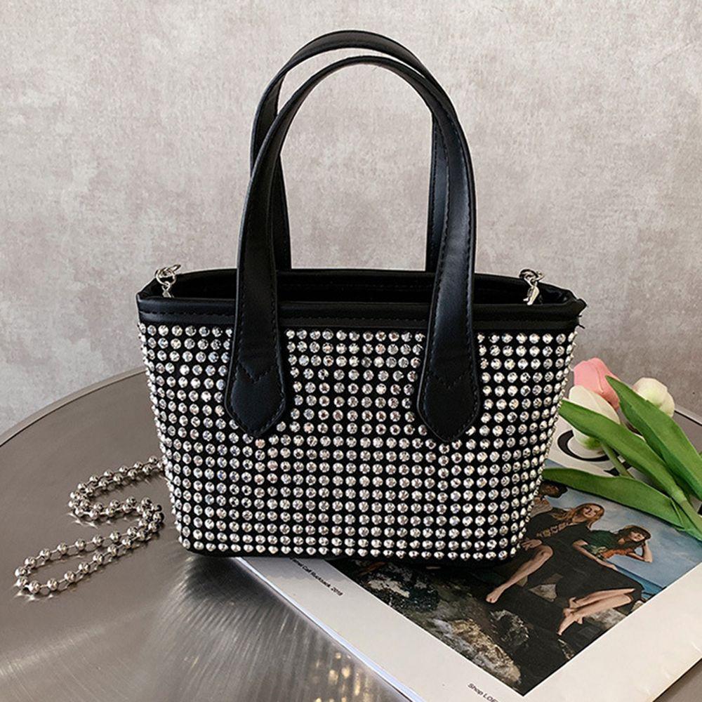 Genți de mână de designer de lux pentru femei, geantă cu lanț, geantă de umăr, geantă de mesager, vară 2022, genți crossbody cu incrustație de diamante din piele PU