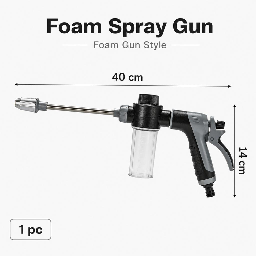 High Pressure Car Wash Water Gun, Adjustable Foam Sprayer Nozzle for Garden Watering, Vehicle Cleaning and Outdoor Washing