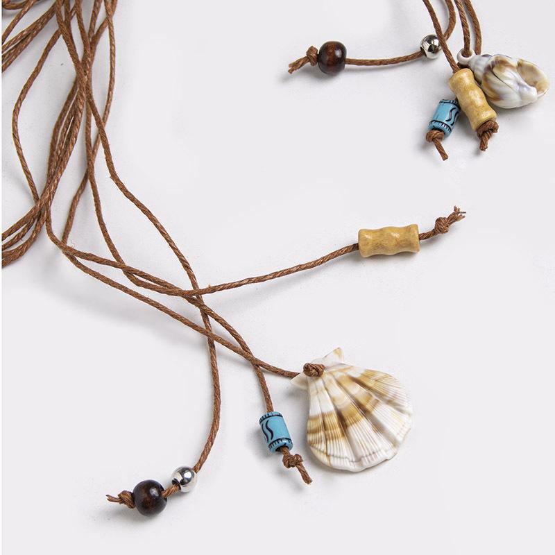 Bohemian-style Waist Rope Woven and Knotted, Ethnic Style Handcrafted Wooden Bead Women's Belt, Casual Vacation Style Exquisite Waist Rope