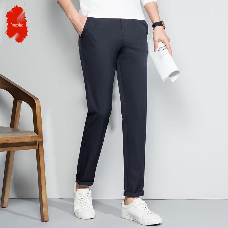 Men s Slim-Fit Straight Business Commuter Pants 34