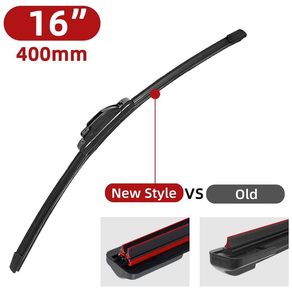 Automotive Universal J/U Hook Double Rubber Strip Wiper Blade Boneless Wiper Blade 14 "16" 18 "19" 20 "21" 22 "24" 26“