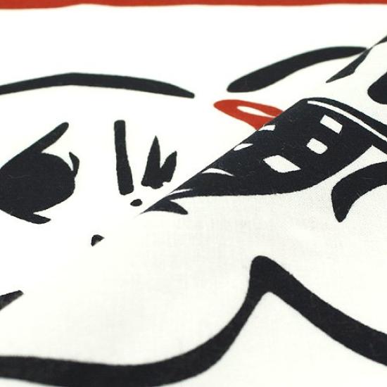 Dyeing Anbo Hand Towel Authentic Dyed Cotton Tokuoka Made in Japan 35cm x 100cm "Lucky Cat" 100%