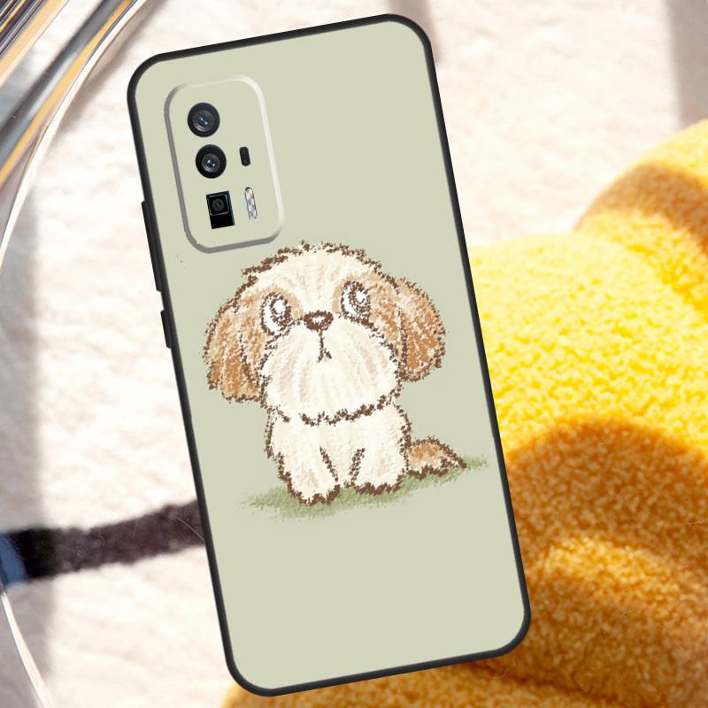 Cartoon Shih Tzu Dog Case For POCO X6 M6 X3 Pro X5 F3 F5 M5s Xiaomi 13 14 Ultra 12 Lite 11T 12T 13T Pro Cover