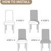 Waterproof Jacquard Adjustable Chair Cover Solid Dining Table Backrest Stool Cover Spandex for Home Dining Room Banquet Hotel