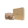 Coach Madison 19 Logo Studded Decor Leather And Synthetic Leather Crossbody Shoulder Bag Small Women Bags Gray Brown CW414-V5SNE