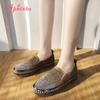 Fashion Aphixta Luxury Crystals Flats Women Slip On Red Pink Khaki Women Sexy Platform Casual Women Shoes Flats Female Rhinestone Loafer