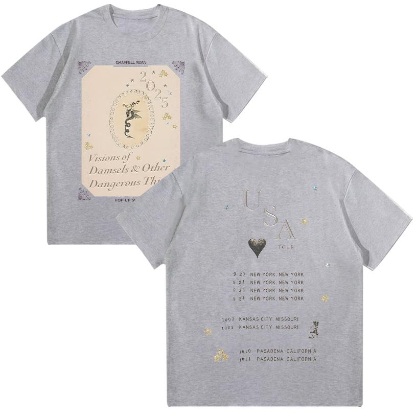 Chappell Roan Pop-Up Show T-shirts Chappell Roan Fans Gift Tee Men Women High Quality Cotton Clothing Summer Y2K Comfortable Top